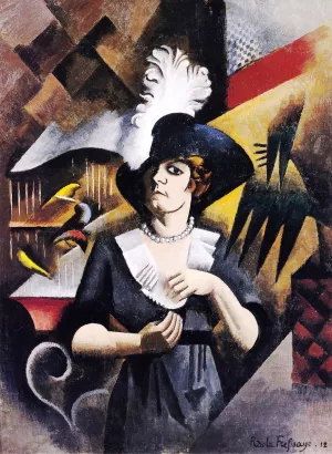 Alice in a Large Hat Oil painting by Roger De La Fresnaye