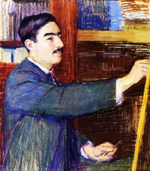 Georges de Mire at the Easel by Roger De La Fresnaye Oil Painting