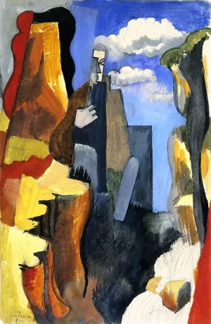 L'Apparition devant les rochers de Grasse by Roger De La Fresnaye Oil Painting