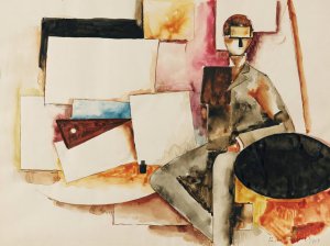 L'etude Pour ; L'homme Assis by Roger De La Fresnaye Oil Painting