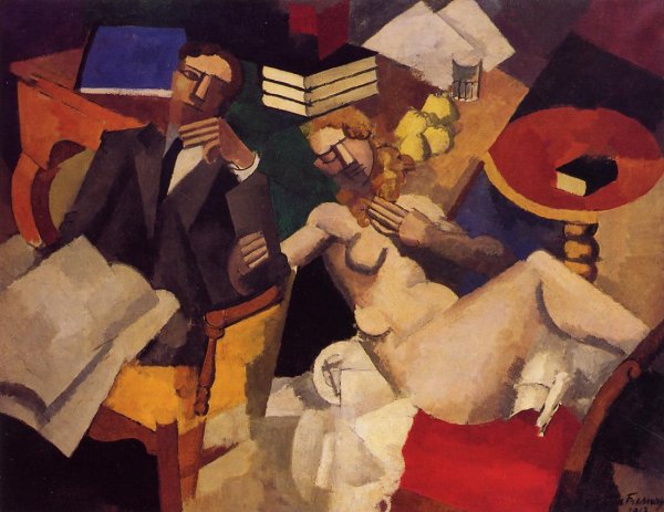 Main Product Photo of Married Life Painting by Roger De La Fresnaye