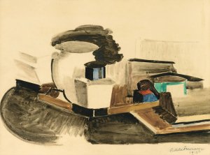 Nature Morte a La Pipe by Roger De La Fresnaye Oil Painting