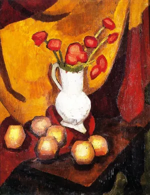 Poppies in a Vase by Roger De La Fresnaye Oil Painting