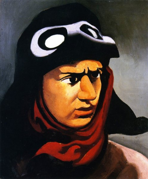 Portrait of Guynemer by Roger De La Fresnaye - Hand-Painted Oil Painting Reproduction