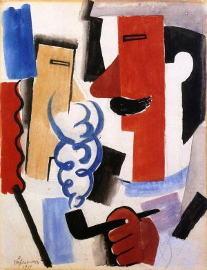 Soldier Smoking Oil painting by Roger De La Fresnaye