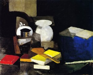 Still Life with Books and Boxes by Roger De La Fresnaye Oil Painting