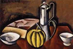 Still Life with Coffee Pot and Melon by Roger De La Fresnaye Oil Painting