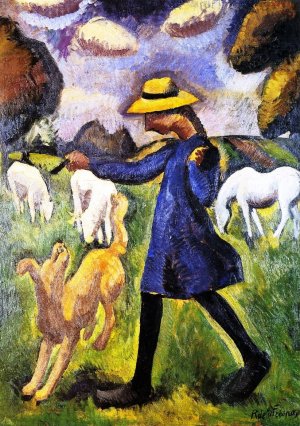 The Child Shepherdess Marie Ressort Oil painting by Roger De La Fresnaye