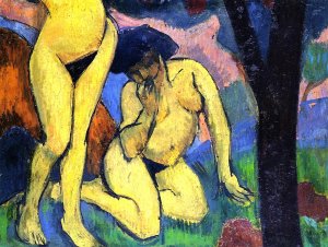 Two Nudes in a Landscape by Roger De La Fresnaye Oil Painting
