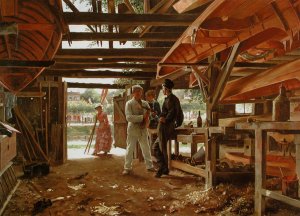 L'Entrepot a Bateaux by Roger-Joseph Jourdain Oil Painting