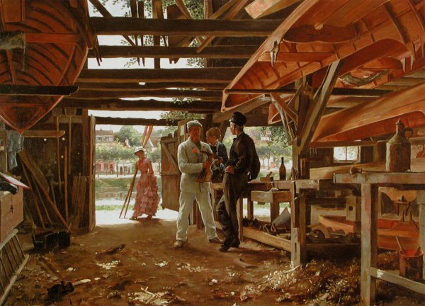 Main Product Photo of L'Entrepot a Bateaux Painting by Roger-Joseph Jourdain