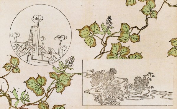 Shinsen moyo no shiori, Pl.18  by Rokkaku Shisui - Hand-Painted Oil Painting Reproduction