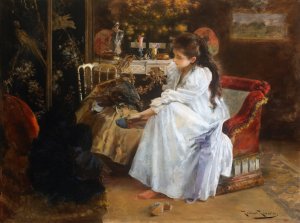 De soiree by Romà Ribera Oil Painting