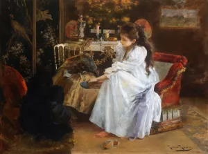 De soiree by Romà Ribera Oil Painting