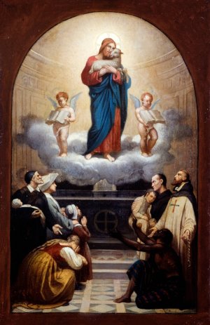 The Good Shepherd by Romain Cazes Oil Painting