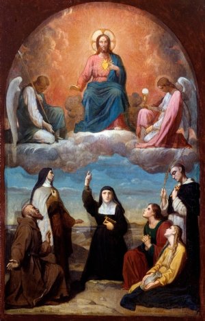 The Sacred Heart by Romain Cazes Oil Painting