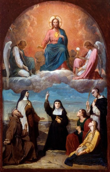 Main Product Photo of The Sacred Heart  Painting by Romain Cazes