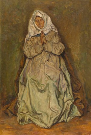 Statue of Mary by Romain Looymans Oil Painting