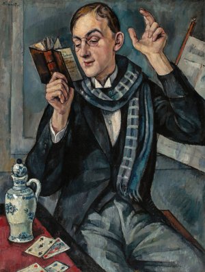 Poeta: Portret Jana Lechonia by Roman Kramsztyk Oil Painting