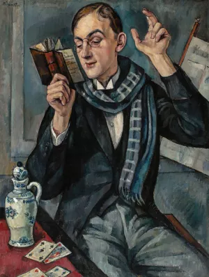 Poeta: Portret Jana Lechonia by Roman Kramsztyk Oil Painting