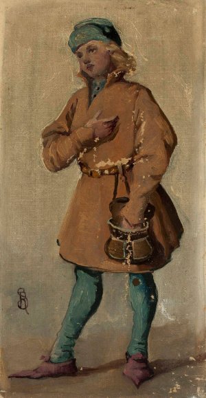 Student by Roman Szwojnicki Oil Painting