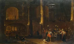 Beheading of John the Baptist by Rombout Van Troyen Oil Painting