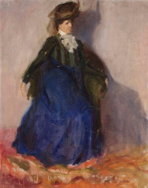 Main Product Photo of Study of a sitting woman  Painting by Romuald Kamil Witkowski