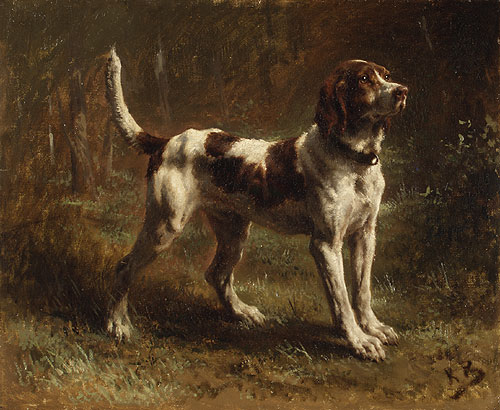 A Limier Briquet Hound by Rosa Bonheur - Hand-Painted Oil Painting Reproduction