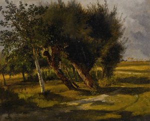 Bouquets D'Arbres Dans La Prairie by Rosa Bonheur Oil Painting
