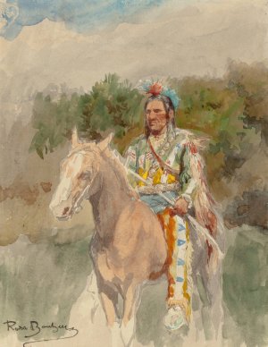 Indian on Horseback by Rosa Bonheur Oil Painting