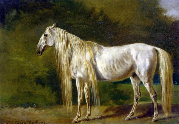Main Product Photo of Le Cheval Blanc Painting by Rosa Bonheur
