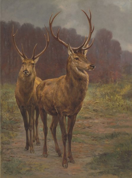 Monarchs Of The Forest by Rosa Bonheur - Hand-Painted Oil Painting Reproduction