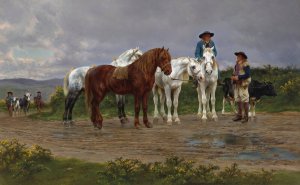 Pyrenees Farmers, Market Bound by Rosa Bonheur Oil Painting