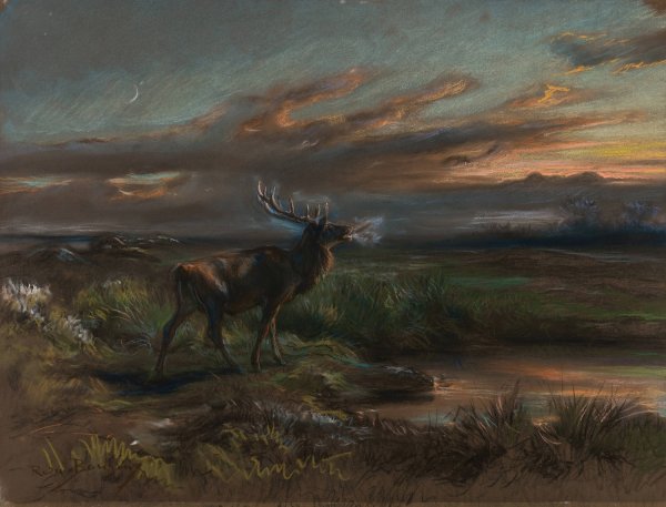 The Call of the Stag  by Rosa Bonheur - Hand-Painted Oil Painting Reproduction