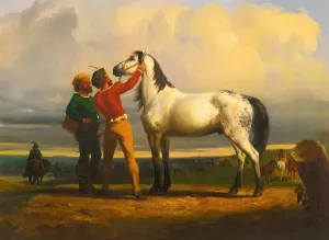 The Grey Horse Oil painting by Rosa Bonheur