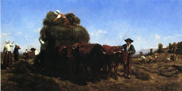 The Return from the Harvest by Rosa Bonheur - Hand-Painted Oil Painting Reproduction