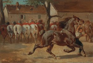 Trotting A Horse by Rosa Bonheur Oil Painting