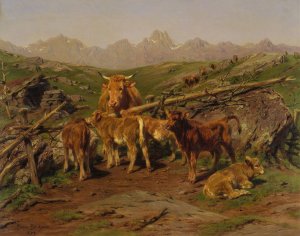 Weaning the Calves by Rosa Bonheur Oil Painting