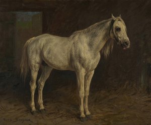 White Horse by Rosa Bonheur Oil Painting