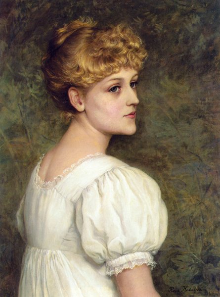This Maiden Sweetly Fair and Pale by Rosa Koberwein - Hand-Painted Oil Painting Reproduction