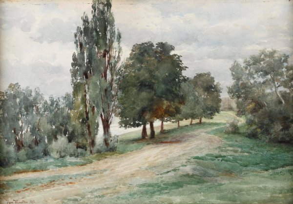 Landscape by Rosa Mayreder - Hand-Painted Oil Painting Reproduction