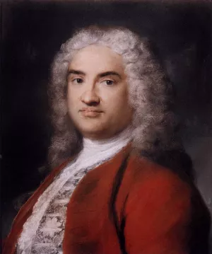 Portrait of a Gentleman in Red by Rosalba Carriera - Oil Painting Reproduction