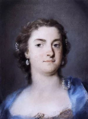 Portrait of Faustina Bordoni Hasse by Rosalba Carriera Oil Painting