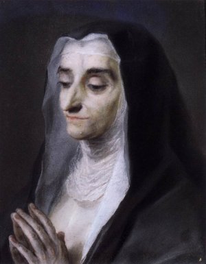 Portrait of Sister Maria Caterina Oil painting by Rosalba Carriera