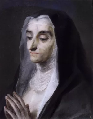 Portrait of Sister Maria Caterina by Rosalba Carriera - Oil Painting Reproduction