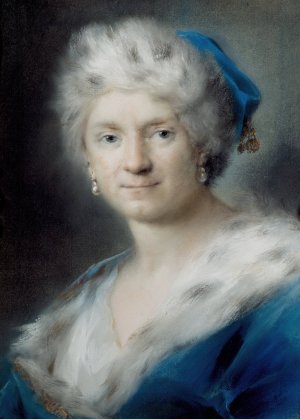 Self-Portrait as 'Winter' by Rosalba Carriera Oil Painting