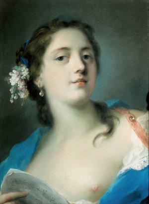 The Singer Faustina Bordoni by Rosalba Carriera Oil Painting