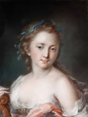 Young Woman with a Wreath of Laurels by Rosalba Carriera Oil Painting