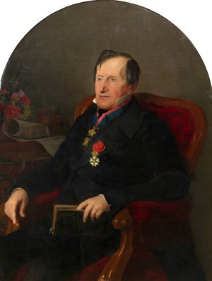 Josef Freiherr von Hammer-Purgstall by Rosalia Amon Oil Painting