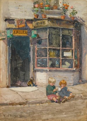Cobbler's Shop In Lancelot Place, Knightsbridge by Rose Barton Oil Painting